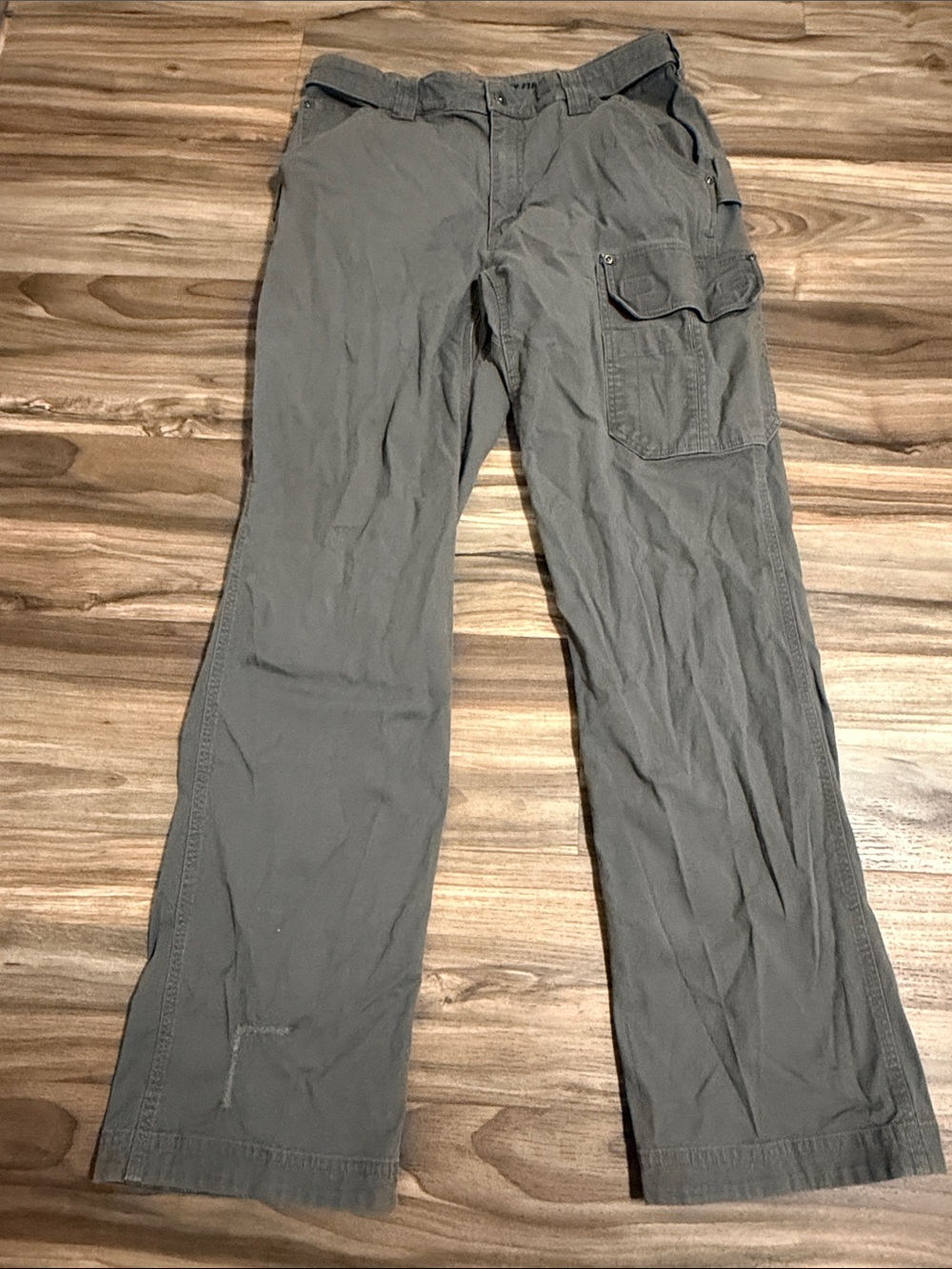 Duluth Trading Flex Fire Hose Cargo Pants Mens 36x34 Coolmax Workwear Gray